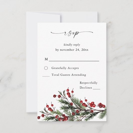 Berries de Noël & Pine no Repas RSVP VER (Devant)