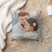 Berries d'hiver mariées et joyeux Coussin photo (Couverture)