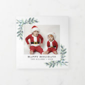 Berries d'hiver Noël Triple Carte photo (Protection)