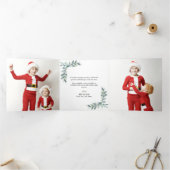 Berries d'hiver Noël Triple Carte photo (Intérieur)