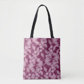 Berries en bloesems Paars Floral Pattern Draagtas (Voorkant)