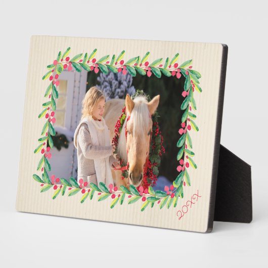 Berries en Greenery Foto Easel Fotoplaat (Zijkant)