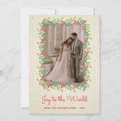 Berries en Greenery kerstfoto Feestdagenkaart (Voorkant)