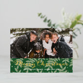 Berries et Boughs Christmas Foil Carte de vacances (Debout devant)