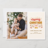 Berries et cloches Carte de Noël (Devant)