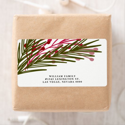 Berries et étiquette Feuille (En situation)