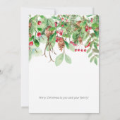 Berries et verdure Carte de vacances de Noël (Dos)
