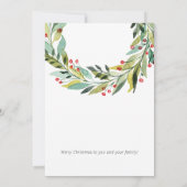 Berries et verdure Wreath Carte de Noël (Dos)
