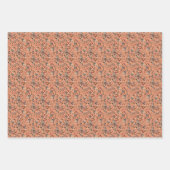 Berries Feuilles modernes Aquarelle Florale Orange (Devant 3)