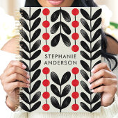 Berries Feuilles noires et rouges Nom personnalisé