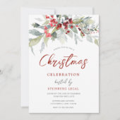 Berries Greenery Corporate Kantoor Kerstfeest Kaart (Voorkant)