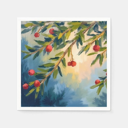 Berries & Greenery | Merry Christmas Servet (Voorkant)