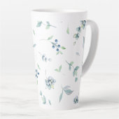 Berries Kerstwinter Greens Elegant  Latte Mok (Rechterhoek)