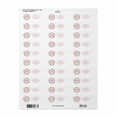 Berries Monogram Vakantie Retouradres Etiket (Full Sheet)