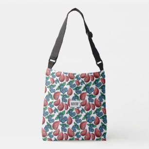Berries Pattern aangepaste monogram zakken Crossbody Tas