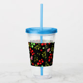 Berries Pattern Acryl Drinkbeker (Voorkant)