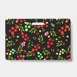 Berries Pattern Badge