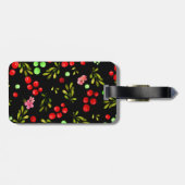 Berries Pattern Bagagelabel (Achterkant horizontaal)