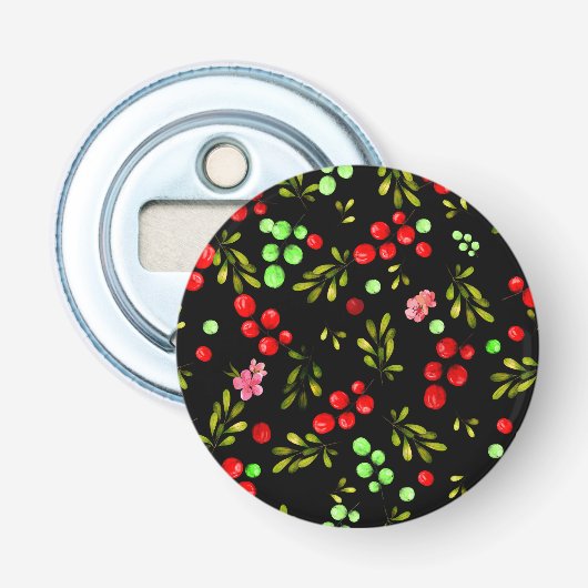 Berries Pattern Button Flesopener (Voorkant)