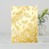 Berries Pattern Folie Uitnodiging (Staand Voorkant)