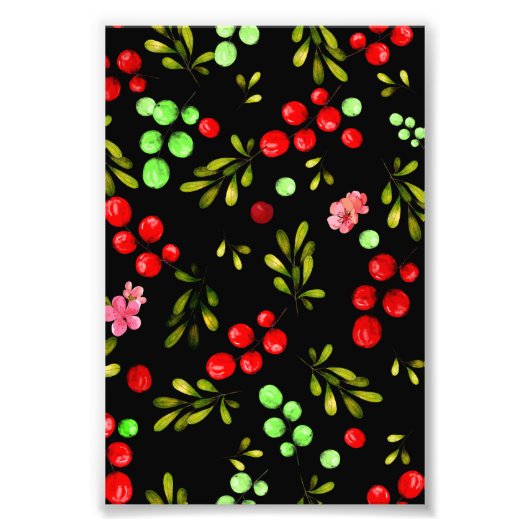 Berries Pattern Foto Afdruk (Voorkant)
