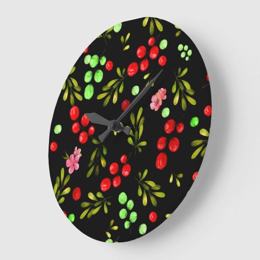 Berries Pattern Grote Klok (Hoek)