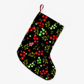Berries Pattern Kleine Kerstsok (Voorkant (Hangend))