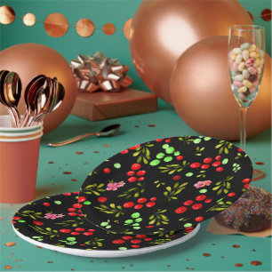 Berries Pattern Papieren Bordje
