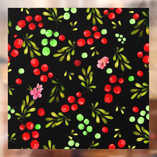 Berries Pattern Raamsticker (Vel 2)