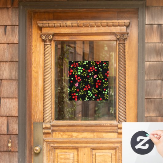Berries Pattern Raamsticker (Huis Deur)
