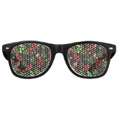 Berries Pattern Retro Zonnebril (Voorkant)