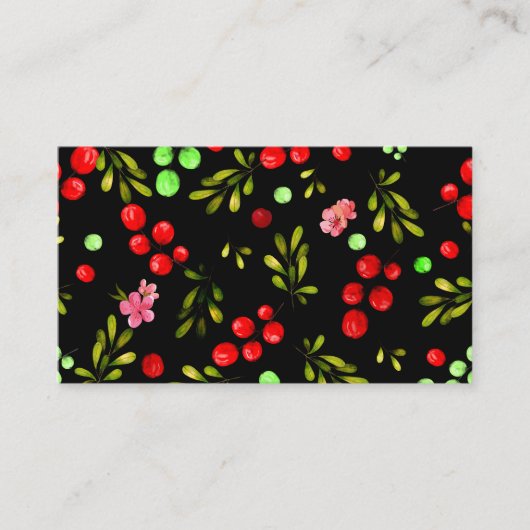 Berries Pattern Visitekaartje (Voorkant)