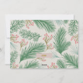 Berries Pines kerstfoto Feestdagenkaart (Achterkant)