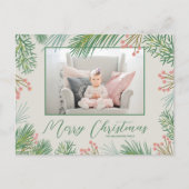 Berries Pines kerstfoto's Briefkaarten (Voorkant)