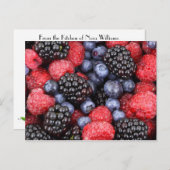 Berries Recipe Card Briefkaart (Voorkant / Achterkant)
