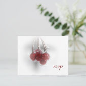 Berries rouges Frosty Mariage d'hiver RSVP (Debout devant)