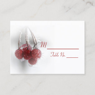 Berries rouges Frosty Mariage hivernal Cartes de l