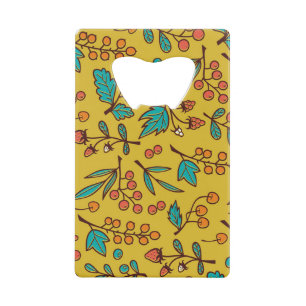 Berries sur branches, motif naturel sans soudure.