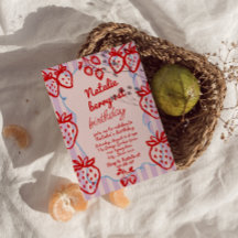 Berry 1e DIY Hand getrokken Aardbei Meisje Verjaar