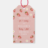 Berry 1e Verjaardag Aardbei Thema Gift Labels Cadeaulabel (Achterkant)