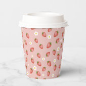 Berry 1e Verjaardag Aardbei Theme Papieren Cups Papieren Bekers (Achterkant)