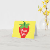 Berry 1e verjaardag Cute Strawberry Kleurrijk Mod Kaart (Gele Bloem)