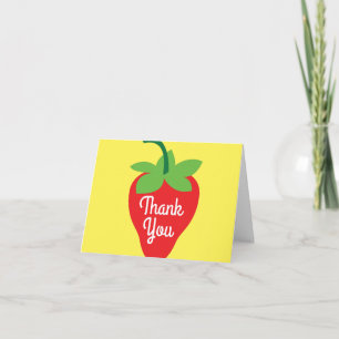 Berry 1e verjaardag Cute Strawberry Kleurrijk Mod Kaart