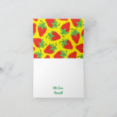 Berry 1e verjaardag Cute Strawberry Kleurrijk Mod Kaart (Binnen)