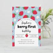 Berry 1e verjaardag uitnodiging (Staand voorkant)