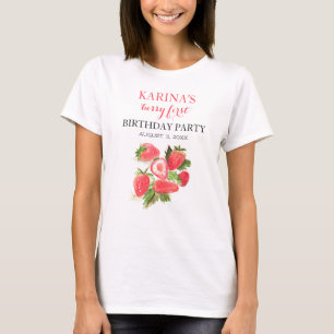 Berry 1e Verjaardagsfeest Aardbeienfruit Zomer T-shirt