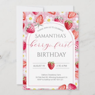 Berry 1er anniversaire Invitation