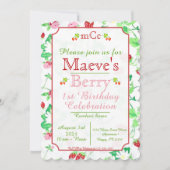 Berry 1er Anniversaire Invitation (Devant)