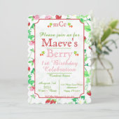 Berry 1er Anniversaire Invitation (Debout devant)