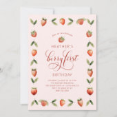 Berry 1er Anniversaire Invitations (Devant)